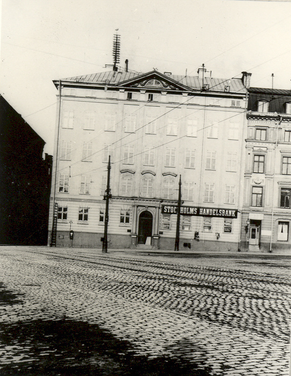 The Schinkel House in the Old Town, the first head office of Stockholms Handelsbank 1896-1905.