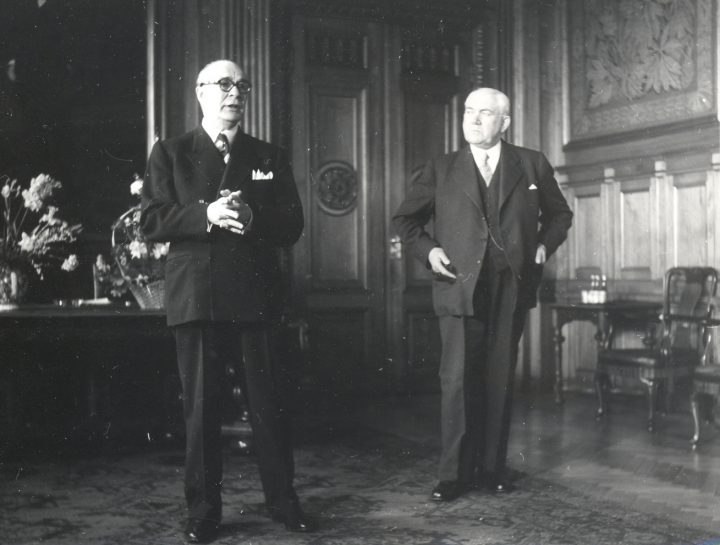 The Management of the bank in the board room.